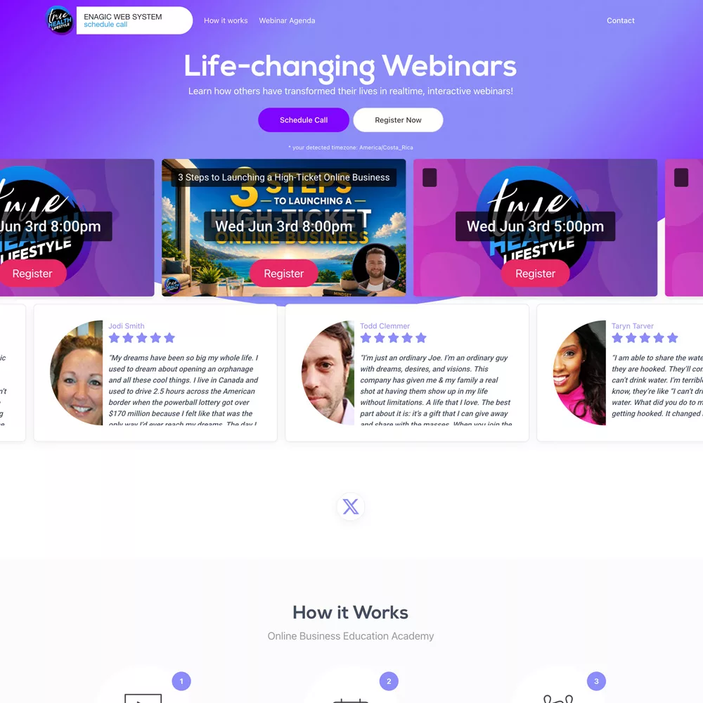 AutoWebinar website screenshot
