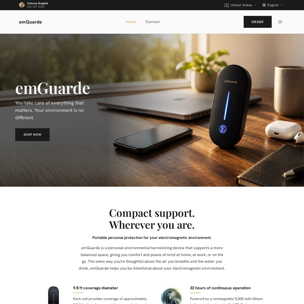 emGuarde website screenshot